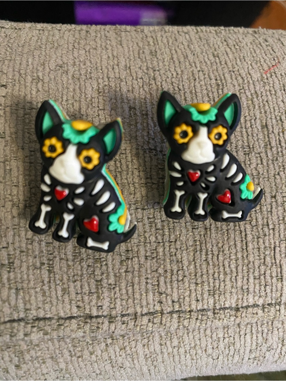 Day of the Dead Dog earring Set